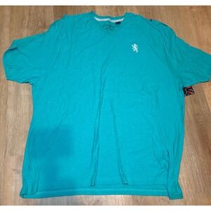 Lions Crest by English Laundry Henley T-Shirt Mens Teal Short Sleeve‎ 4X